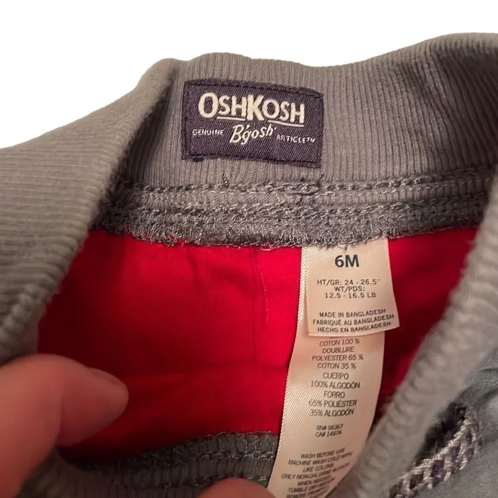EUC OshKosh B’Gosh Gray Cargo Pants - 6M